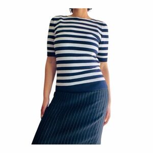 ★ Talbots Casual Short Sleeve Top - Striped ★